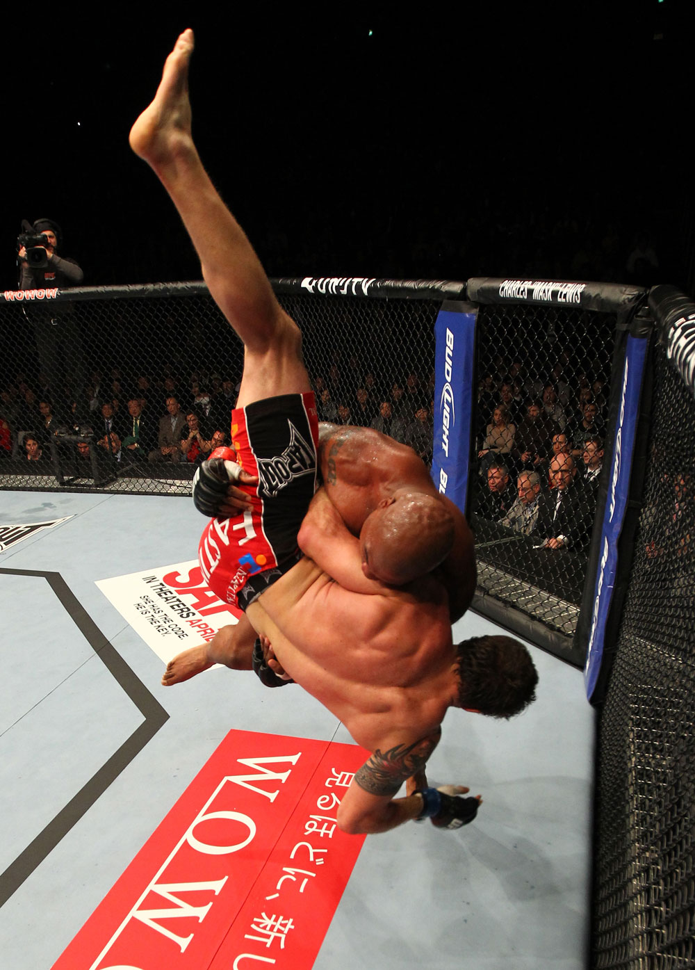 SAITAMA, JAPAN - FEBRUARY 26:  (R-L) Quinton "Rampage" Jackson slams Ryan Bader during the UFC 144 event at Saitama Super Arena on February 26, 2012 in Saitama, Japan.  (Photo by Al Bello/Zuffa LLC/Zuffa LLC via Getty Images) *** Local Caption *** Quinton Jackson; Ryan Bader