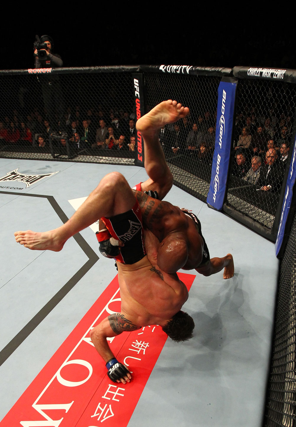 SAITAMA, JAPAN - FEBRUARY 26:  (R-L) Quinton "Rampage" Jackson slams Ryan Bader during the UFC 144 event at Saitama Super Arena on February 26, 2012 in Saitama, Japan.  (Photo by Al Bello/Zuffa LLC/Zuffa LLC via Getty Images) *** Local Caption *** Quinton Jackson; Ryan Bader