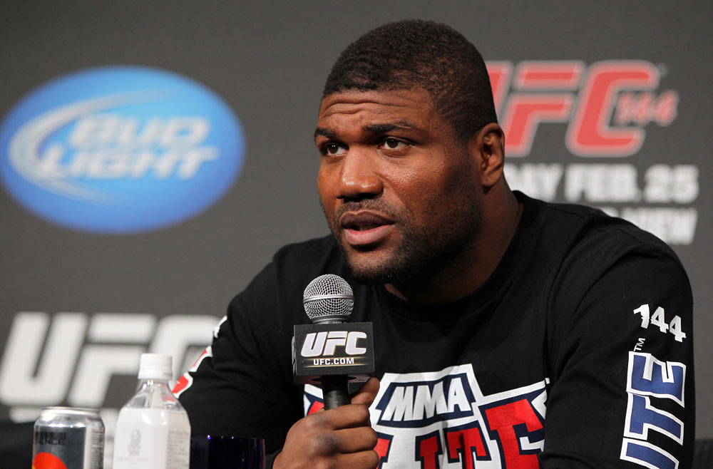 TOKYO, JAPAN - FEBRUARY 23: Quinton "Rampage" Jackson attends the final UFC 144 pre-fight press conference at the Ritz-Carlton Hotel on February 23, 2012 in Tokyo, Japan. (Photo by Josh Hedges/Zuffa LLC/Zuffa LLC via Getty Images) *** Local Caption *** Quinton Jackson