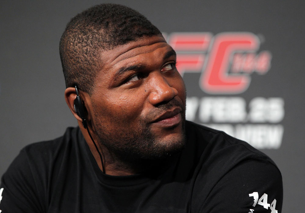 TOKYO, JAPAN - FEBRUARY 23: Quinton "Rampage" Jackson attends the final UFC 144 pre-fight press conference at the Ritz-Carlton Hotel on February 23, 2012 in Tokyo, Japan. (Photo by Josh Hedges/Zuffa LLC/Zuffa LLC via Getty Images) *** Local Caption *** Quinton Jackson