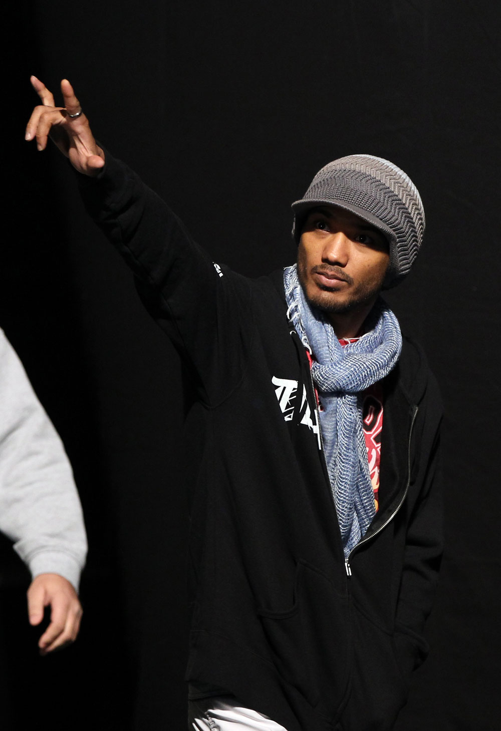 SAITAMA, JAPAN - FEBRUARY 25: UFC Lightweight title challenger Benson Henderson enters the arena before weighing in during the official UFC 144 weigh in at the Saitama Super Arena on February 25, 2012 in Saitama, Japan. (Photo by Josh Hedges/Zuffa LLC/Zuffa LLC via Getty Images) *** Local Caption *** Benson Henderson