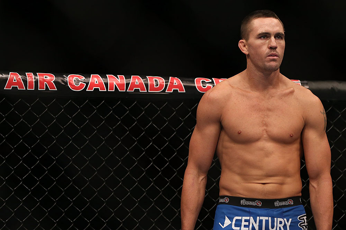 TORONTO, CANADA - SEPTEMBER 22: Kyle Noke stands in the Octagon before his welterweight bout against Charlie Brenneman at UFC 152 inside Air Canada Centre on September 22, 2012 in Toronto, Ontario, Canada. (Photo by Josh Hedges/Zuffa LLC/Zuffa LLC via Getty Images)