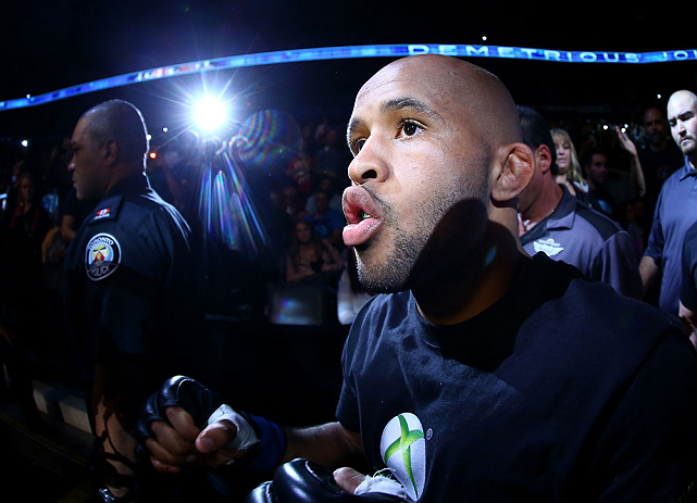 TORONTO, CANADA - SEPTEMBER 22: Demetrious Johnson enters the arena before his flyweight championship bout against Joseph Benavidez at UFC 152 inside Air Canada Centre on September 22, 2012 in Toronto, Ontario, Canada. (Photo by Al Bello/Zuffa LLC/Zuffa LLC via Getty Images)