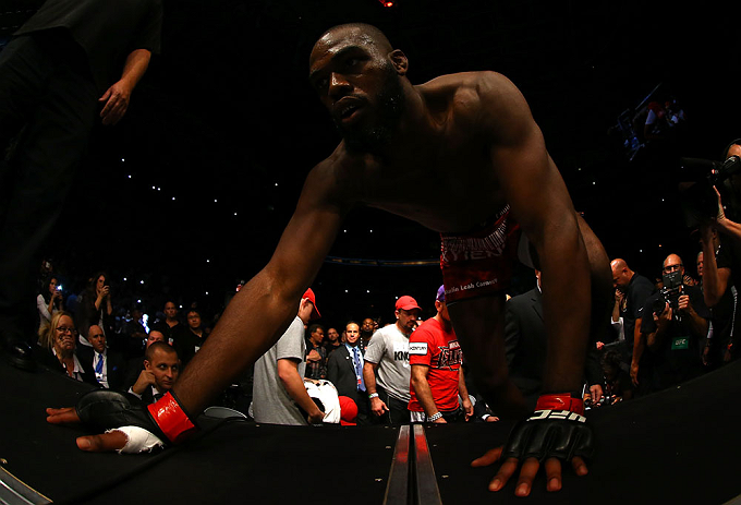 Jon Jones prepares to enter the Octagon before his light heavyweight championship bout against Vitor Belfort at UFC 152 inside Air Canada Centre on September 22, 2012 in Toronto, Ontario, Canada. (Photo by Al Bello/Zuffa LLC/Zuffa LLC via Getty Images)