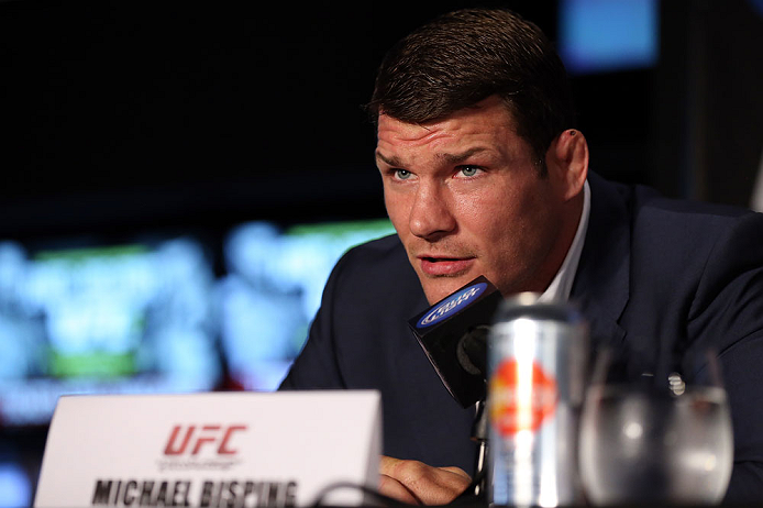 TORONTO, CANADA - SEPTEMBER 20: Michael Bisping interacts with media during the UFC 152 pre-fight press conference at Real Sports Bar and Grill on September 20, 2012 in Toronto, Ontario, Canada. (Photo by Josh Hedges/Zuffa LLC/Zuffa LLC via Getty Images)