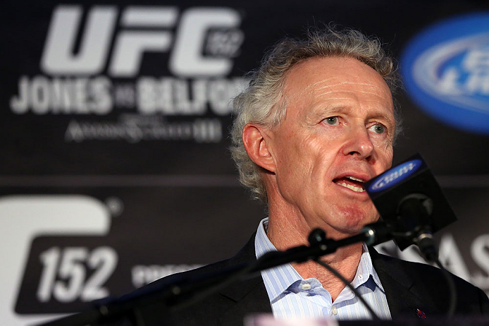 TORONTO, CANADA - SEPTEMBER 20: UFC Director of Canadian Operations Tom Wright interacts with media during the UFC 152 pre-fight press conference at Real Sports Bar and Grill on September 20, 2012 in Toronto, Ontario, Canada. (Photo by Josh Hedges/Zuffa LLC/Zuffa LLC via Getty Images)