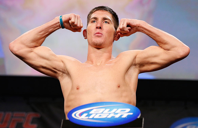 MONTREAL, CANADA - NOVEMBER 16:  Steven Siler weighs in during the official UFC 154 weigh in at New City Gas on November 16, 2012 in Montreal, Quebec, Canada.  (Photo by Josh Hedges/Zuffa LLC/Zuffa LLC via Getty Images)