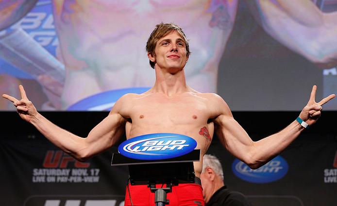 MONTREAL, CANADA - NOVEMBER 16:  Matthew Riddle weighs in during the official UFC 154 weigh in at New City Gas on November 16, 2012 in Montreal, Quebec, Canada.  (Photo by Josh Hedges/Zuffa LLC/Zuffa LLC via Getty Images)