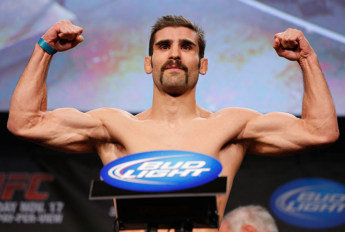 MONTREAL, CANADA - NOVEMBER 16:  Antonio Carvalho weighs in during the official UFC 154 weigh in at New City Gas on November 16, 2012 in Montreal, Quebec, Canada.  (Photo by Josh Hedges/Zuffa LLC/Zuffa LLC via Getty Images)
