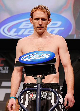 MONTREAL, CANADA - NOVEMBER 16:  Mark Bocek weighs in during the official UFC 154 weigh in at New City Gas on November 16, 2012 in Montreal, Quebec, Canada.  (Photo by Josh Hedges/Zuffa LLC/Zuffa LLC via Getty Images)