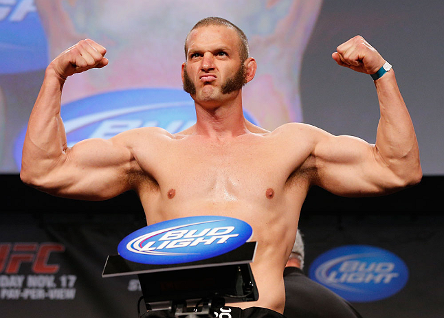 MONTREAL, CANADA - NOVEMBER 16:  Chad Griggs weighs in during the official UFC 154 weigh in at New City Gas on November 16, 2012 in Montreal, Quebec, Canada.  (Photo by Josh Hedges/Zuffa LLC/Zuffa LLC via Getty Images)