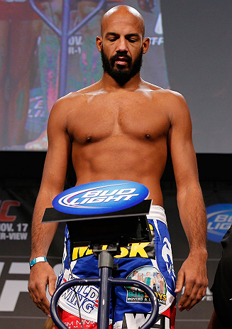 MONTREAL, CANADA - NOVEMBER 16:  Cyrille Diabate weighs in during the official UFC 154 weigh in at New City Gas on November 16, 2012 in Montreal, Quebec, Canada.  (Photo by Josh Hedges/Zuffa LLC/Zuffa LLC via Getty Images)