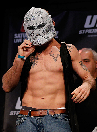 MONTREAL, CANADA - NOVEMBER 16: Tom Lawlor prepares to weigh in during the official UFC 154 weigh in at New City Gas on November 16, 2012 in Montreal, Quebec, Canada. (Photo by Josh Hedges/Zuffa LLC/Zuffa LLC via Getty Images)