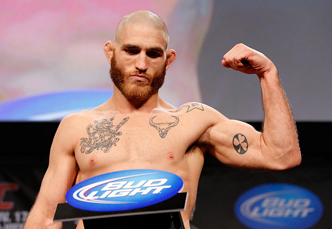 MONTREAL, CANADA - NOVEMBER 16: Tom Lawlor weighs in during the official UFC 154 weigh in at New City Gas on November 16, 2012 in Montreal, Quebec, Canada. (Photo by Josh Hedges/Zuffa LLC/Zuffa LLC via Getty Images)