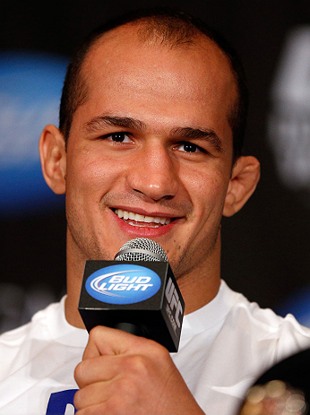 LAS VEGAS, NV - DECEMBER 27: UFC heavyweight champion Junior dos Santos interacts with media during the final UFC 155 pre-fight press conference on December 27, 2012 at MGM Grand in Las Vegas, Nevada. (Photo by Josh Hedges/Zuffa LLC/Zuffa LLC via Getty Images)
