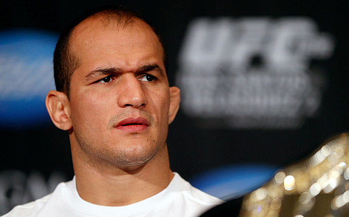 LAS VEGAS, NV - DECEMBER 27: UFC heavyweight champion Junior dos Santos interacts with media during the final UFC 155 pre-fight press conference on December 27, 2012 at MGM Grand in Las Vegas, Nevada. (Photo by Josh Hedges/Zuffa LLC/Zuffa LLC via Getty Images)