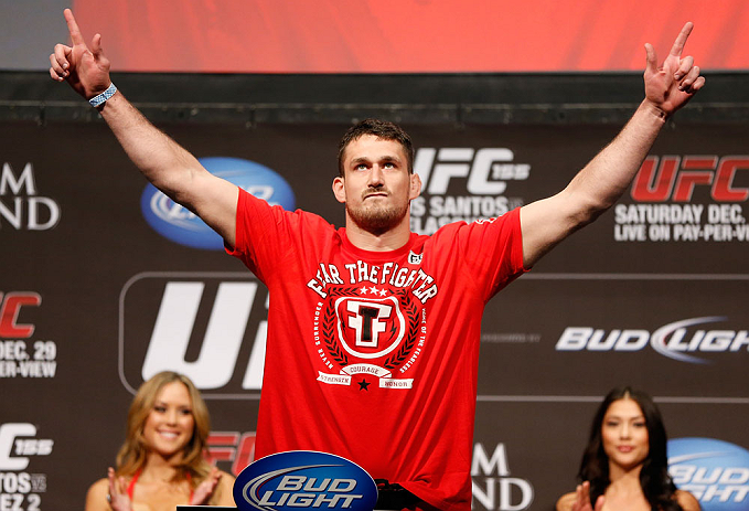 LAS VEGAS, NV - DECEMBER 28: Phil De Fries weighs in during the UFC 155 weigh-in on December 28, 2012 at MGM Grand Garden Arena in Las Vegas, Nevada. (Photo by Josh Hedges/Zuffa LLC/Zuffa LLC via Getty Images)