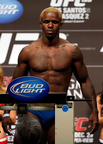LAS VEGAS, NV - DECEMBER 28: Melvin Guillard weighs in during the UFC 155 weigh-in on December 28, 2012 at MGM Grand Garden Arena in Las Vegas, Nevada. (Photo by Josh Hedges/Zuffa LLC/Zuffa LLC via Getty Images)