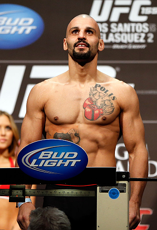 LAS VEGAS, NV - DECEMBER 28: Constantinos Philippou weighs in during the UFC 155 weigh-in on December 28, 2012 at MGM Grand Garden Arena in Las Vegas, Nevada. (Photo by Josh Hedges/Zuffa LLC/Zuffa LLC via Getty Images)
