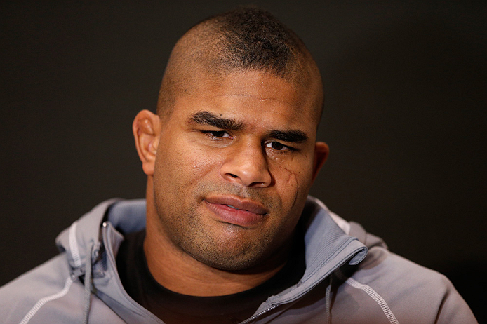 LAS VEGAS, NV - JANUARY 31:  Alistair Overeem interacts with media during the UFC 156 Ultimate Media Day on January 31, 2013 at the Mandalay Bay in Las Vegas, Nevada.  (Photo by Josh Hedges/Zuffa LLC/Zuffa LLC via Getty Images)