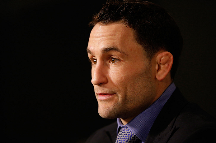 LAS VEGAS, NV - JANUARY 31:  Frankie Edgar interacts with media during the UFC 156 Ultimate Media Day on January 31, 2013 at the Mandalay Bay in Las Vegas, Nevada.  (Photo by Josh Hedges/Zuffa LLC/Zuffa LLC via Getty Images)