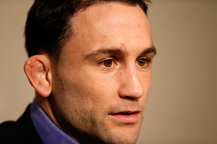 LAS VEGAS, NV - JANUARY 31:  Frankie Edgar interacts with media during the UFC 156 Ultimate Media Day on January 31, 2013 at the Mandalay Bay in Las Vegas, Nevada.  (Photo by Josh Hedges/Zuffa LLC/Zuffa LLC via Getty Images)