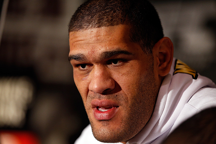 LAS VEGAS, NV - JANUARY 31:  Antonio "Bigfoot" Silva interacts with media during the UFC 156 Ultimate Media Day on January 31, 2013 at the Mandalay Bay in Las Vegas, Nevada.  (Photo by Josh Hedges/Zuffa LLC/Zuffa LLC via Getty Images)