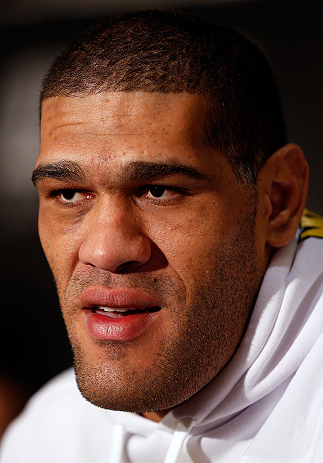 LAS VEGAS, NV - JANUARY 31:  Antonio "Bigfoot" Silva interacts with media during the UFC 156 Ultimate Media Day on January 31, 2013 at the Mandalay Bay in Las Vegas, Nevada.  (Photo by Josh Hedges/Zuffa LLC/Zuffa LLC via Getty Images)