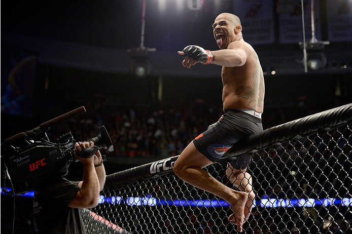 Barao smiling after a victory