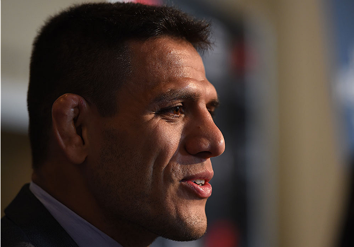 dos Anjos at UFC 185 Ultimate Media Day