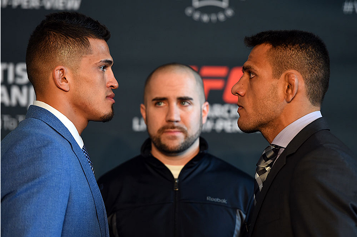 Pettis and dos Anjos face off at Ultimate Media Day