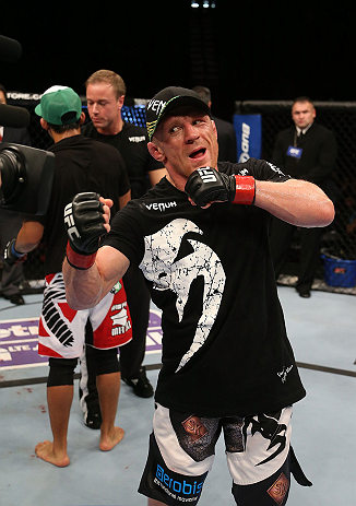 SEATTLE, WA - DECEMBER 08: Dennis Siver poses for a camera after his featherweight bout at the UFC on FOX event on December 8, 2012 at Key Arena in Seattle, Washington. (Photo by Ezra Shaw/Zuffa LLC/Zuffa LLC via Getty Images) *** Local Caption *** Dennis Siver