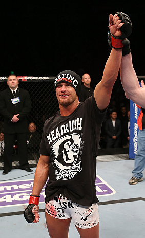 SEATTLE, WA - DECEMBER 08: Daron Cruickshank reacts to being declared the winner over Henry Martinez during their lightweight bout at the UFC on FOX event on December 8, 2012 at Key Arena in Seattle, Washington. (Photo by Ezra Shaw/Zuffa LLC/Zuffa LLC via Getty Images) *** Local Caption *** Daron Cruickshank; Henry Martinez