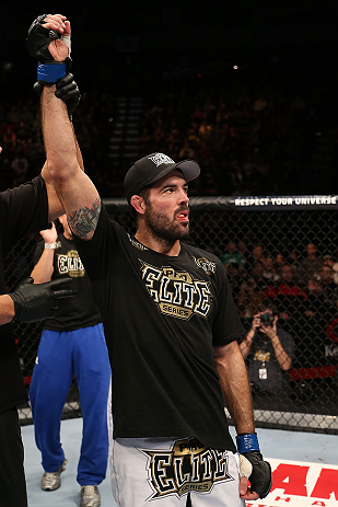 SEATTLE, WA - DECEMBER 08: Matt Brown reacts to being declared the winner over Mike Swick after their welterweight bout at the UFC on FOX event on December 8, 2012 at Key Arena in Seattle, Washington. (Photo by Ezra Shaw/Zuffa LLC/Zuffa LLC via Getty Images) *** Local Caption *** Mike Swick; Matt Brown