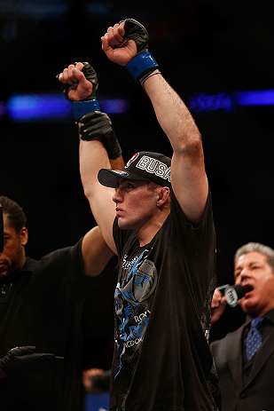 SEATTLE, WA - DECEMBER 08: Rory MacDonald reacts to being declared the winner over BJ Penn after their welterweight bout at the UFC on FOX event on December 8, 2012 at Key Arena in Seattle, Washington. (Photo by Josh Hedges/Zuffa LLC/Zuffa LLC via Getty Images) *** Local Caption *** BJ Penn; Rory MacDonald