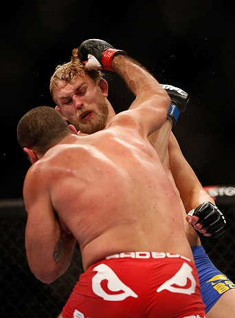 SEATTLE, WA - DECEMBER 08: Mauricio Rua (red shorts) punches Alexander Gustafsson during their light heavyweight bout at the UFC on FOX event on December 8, 2012 at Key Arena in Seattle, Washington. (Photo by Josh Hedges/Zuffa LLC/Zuffa LLC via Getty Images) *** Local Caption *** Mauricio Rua; Alexander Gustafsson