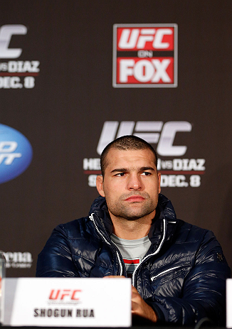SEATTLE, WA - DECEMBER 06: Mauricio "Shogun" Rua interacts with media during the UFC on FOX press conference on December 6, 2012 at Key Arena in Seattle, Washington. (Photo by Josh Hedges/Zuffa LLC/Zuffa LLC via Getty Images)