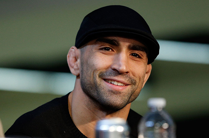CHICAGO, IL - JANUARY 24: Ricardo Lamas interacts with media during the UFC on FOX press conference on January 24, 2013 at the United Center in Chicago, Illinois. (Photo by Josh Hedges/Zuffa LLC/Zuffa LLC via Getty Images)