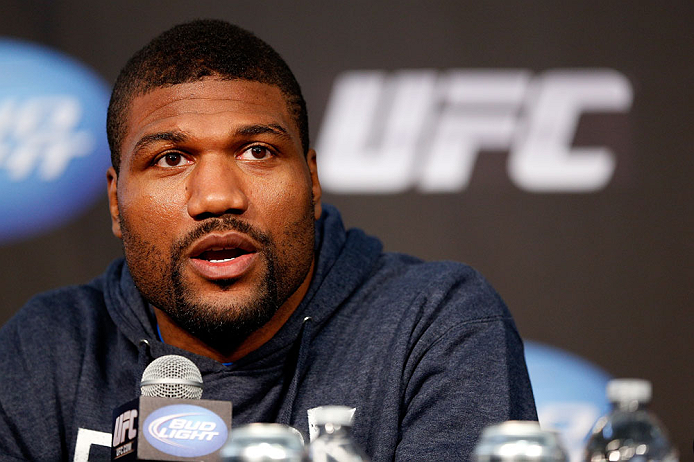 CHICAGO, IL - JANUARY 24: Quinton "Rampage" Jackson interacts with media during the UFC on FOX press conference on January 24, 2013 at the United Center in Chicago, Illinois. (Photo by Josh Hedges/Zuffa LLC/Zuffa LLC via Getty Images)
