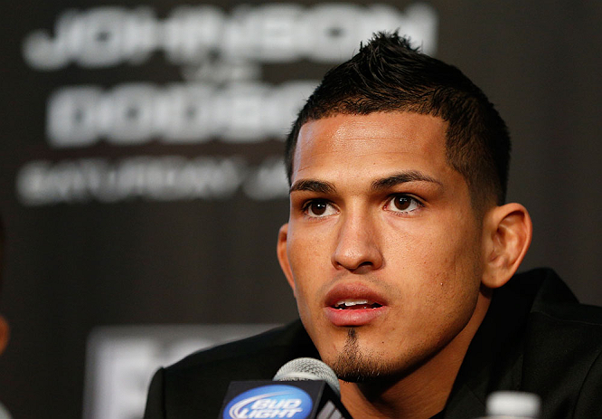 CHICAGO, IL - JANUARY 24: Anthony Pettis interacts with media during the UFC on FOX press conference on January 24, 2013 at the United Center in Chicago, Illinois. (Photo by Josh Hedges/Zuffa LLC/Zuffa LLC via Getty Images)