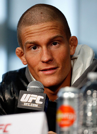 CHICAGO, IL - JANUARY 24: Erik Koch interacts with media during the UFC on FOX press conference on January 24, 2013 at the United Center in Chicago, Illinois. (Photo by Josh Hedges/Zuffa LLC/Zuffa LLC via Getty Images)