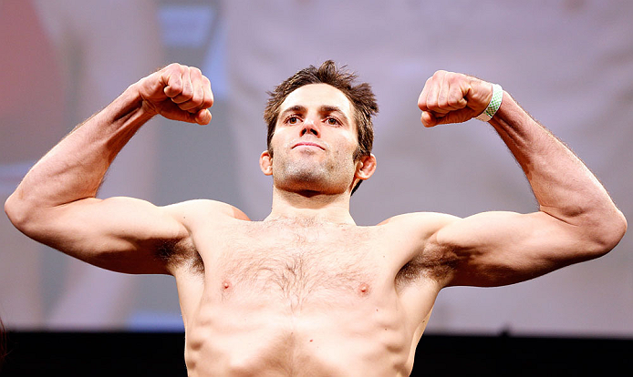 CHICAGO, IL - JANUARY 25:  David Mitchell weighs in during the UFC on FOX weigh-in on January 25, 2013 at the Chicago Theatre in Chicago, Illinois. (Photo by Josh Hedges/Zuffa LLC/Zuffa LLC via Getty Images)