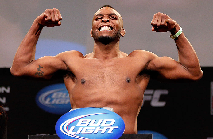 CHICAGO, IL - JANUARY 25:  Sean Spencer weighs in during the UFC on FOX weigh-in on January 25, 2013 at the Chicago Theatre in Chicago, Illinois. (Photo by Josh Hedges/Zuffa LLC/Zuffa LLC via Getty Images)