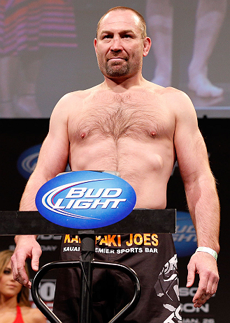 CHICAGO, IL - JANUARY 25:  Vladimir Matyushenko weighs in during the UFC on FOX weigh-in on January 25, 2013 at the Chicago Theatre in Chicago, Illinois. (Photo by Josh Hedges/Zuffa LLC/Zuffa LLC via Getty Images)