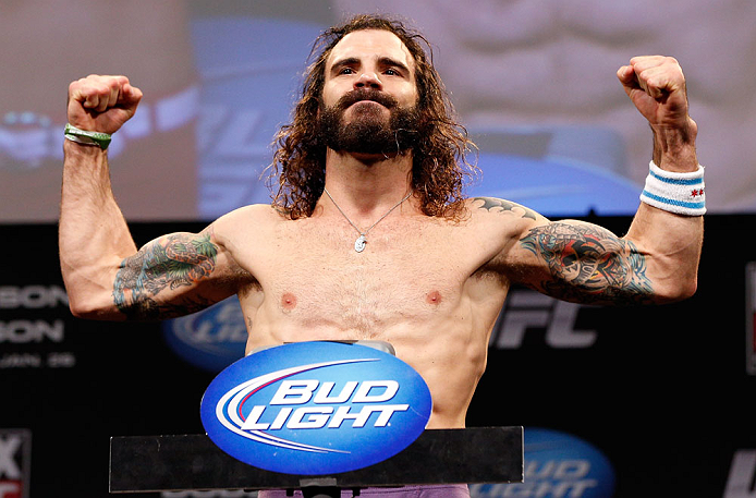 CHICAGO, IL - JANUARY 25: Clay Guida weighs in during the UFC on FOX weigh-in on January 25, 2013 at the Chicago Theatre in Chicago, Illinois. (Photo by Josh Hedges/Zuffa LLC/Zuffa LLC via Getty Images)