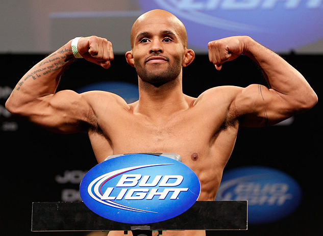 CHICAGO, IL - JANUARY 25: Demetrious Johnson weighs in during the UFC on FOX weigh-in on January 25, 2013 at the Chicago Theatre in Chicago, Illinois. (Photo by Josh Hedges/Zuffa LLC/Zuffa LLC via Getty Images)