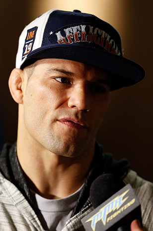 SAN JOSE, CA - APRIL 18:  Josh Thomson conducts interviews during media day ahead of the UFC on FOX event at HP Pavilion on April 18, 2013 in San Jose, California.  (Photo by Josh Hedges/Zuffa LLC/Zuffa LLC via Getty Images)