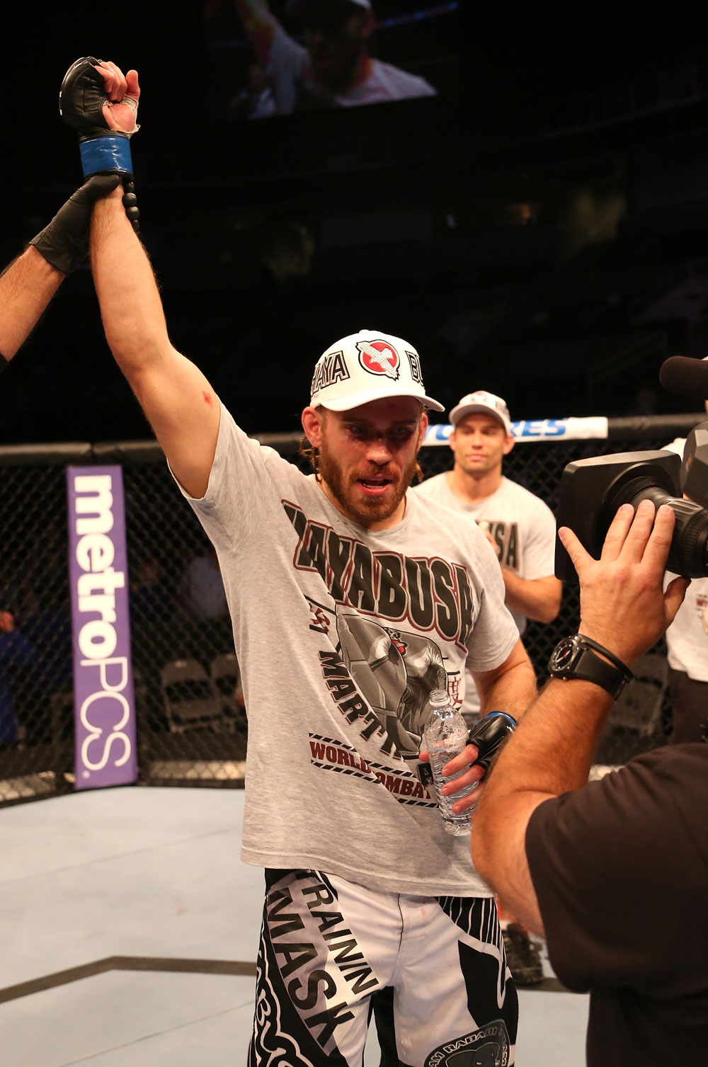 SAN JOSE, CA - JULY 11: Andrew Craig reacts to being declared the winner in his fight against Rafael Natal at HP Pavilion on July 11, 2012 in San Jose, California. (Photo by Ezra Shaw/Zuffa LLC/Zuffa LLC via Getty Images) *** Local Caption *** Andrew Craig