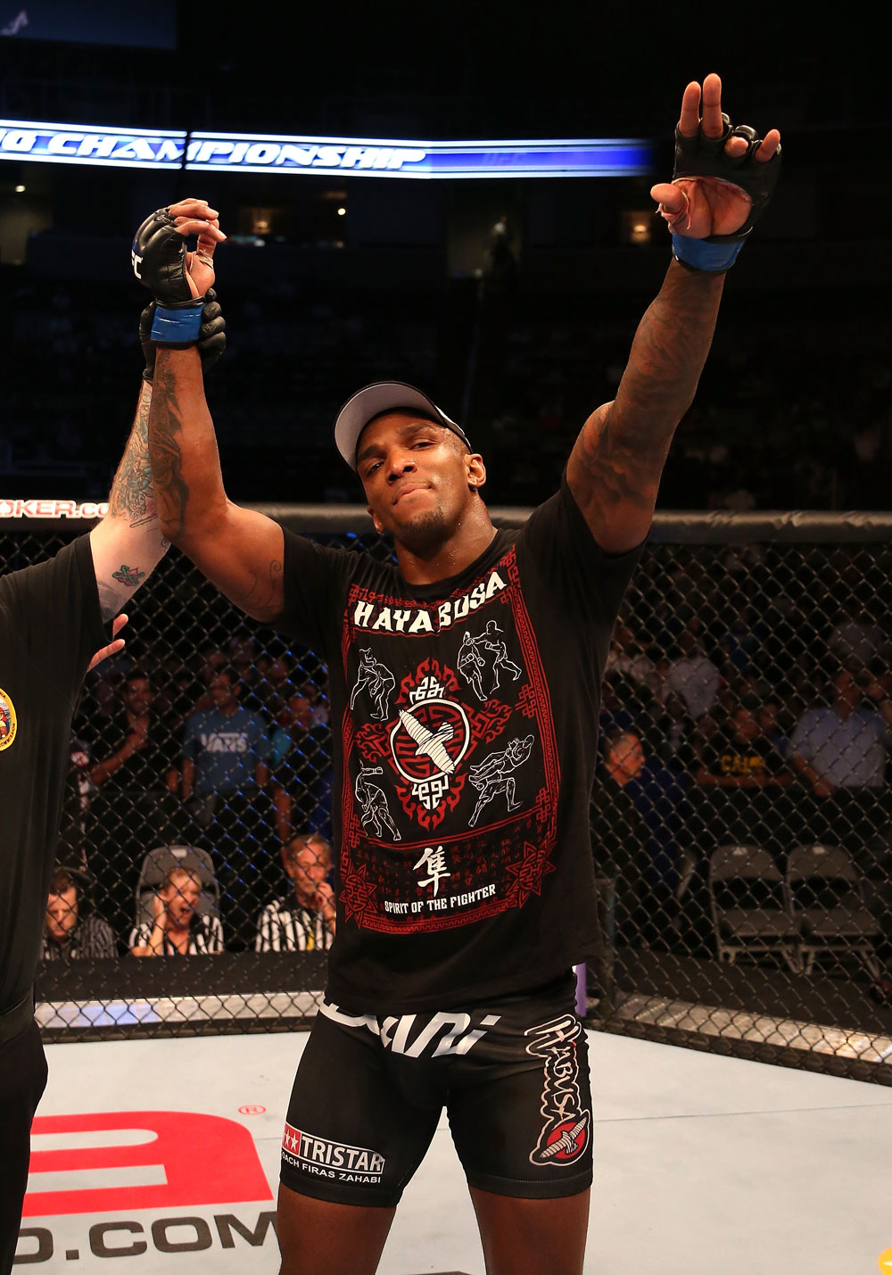 SAN JOSE, CA - JULY 11: Francis Carmont reacts to his submission victory over Karlos Vemola after their middleweight bout at HP Pavilion on July 11, 2012 in San Jose, California. (Photo by Ezra Shaw/Zuffa LLC/Zuffa LLC via Getty Images) *** Local Caption *** Francis Carmont