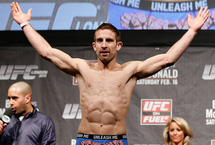 LONDON, ENGLAND - FEBRUARY 15:  Phil Harris weighs in during the UFC weigh-in on February 15, 2013 at Wembley Arena in London, England.  (Photo by Josh Hedges/Zuffa LLC/Zuffa LLC via Getty Images)